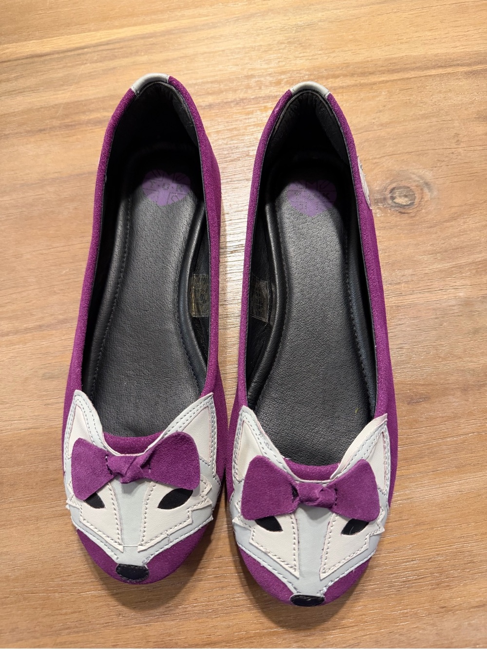 Modcloth TUK Purple Suede Fox Flat